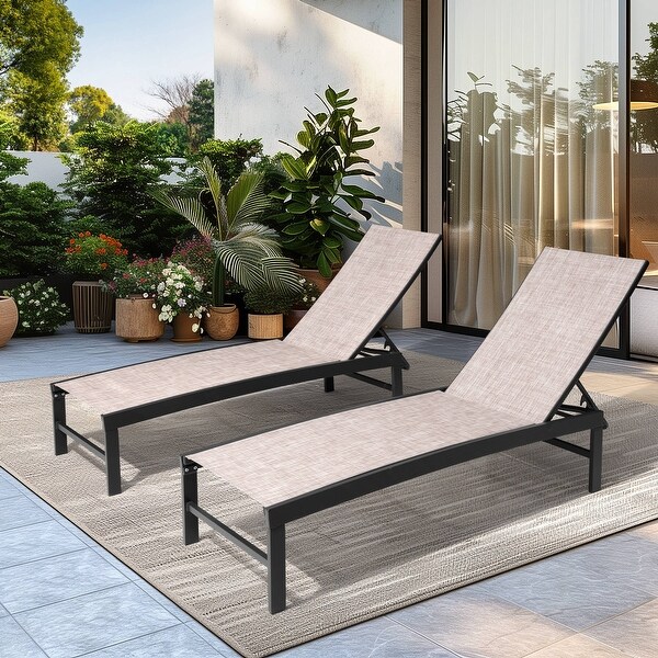 Pellebant Outdoor Patio Adjustable Chaise Lounge Chairs