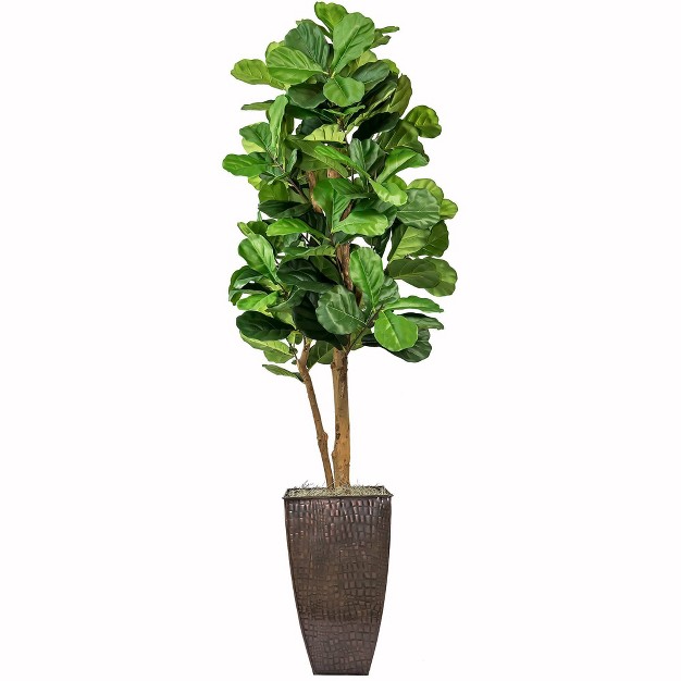 6' Artificial Fig In Copper Planter - Lcg Florals