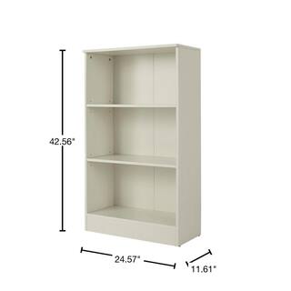 StyleWell 43 in. Off White 3-Shelf Basic Bookcase with Adjustable Shelves HS202006-33WTE