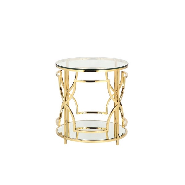 Edward Round Side Table Brass.