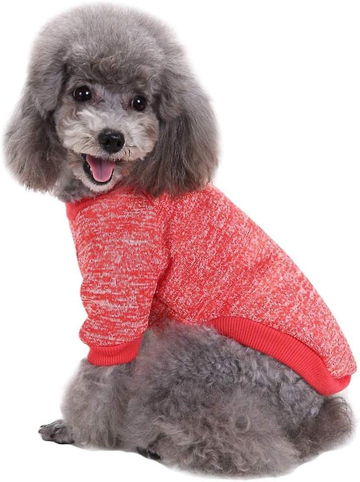 Pet Dog Clothes Dog Sweater Soft Thickening Warm Pup Dogs Shirt Winter Puppy Sweater For Dogs (red， Xl)