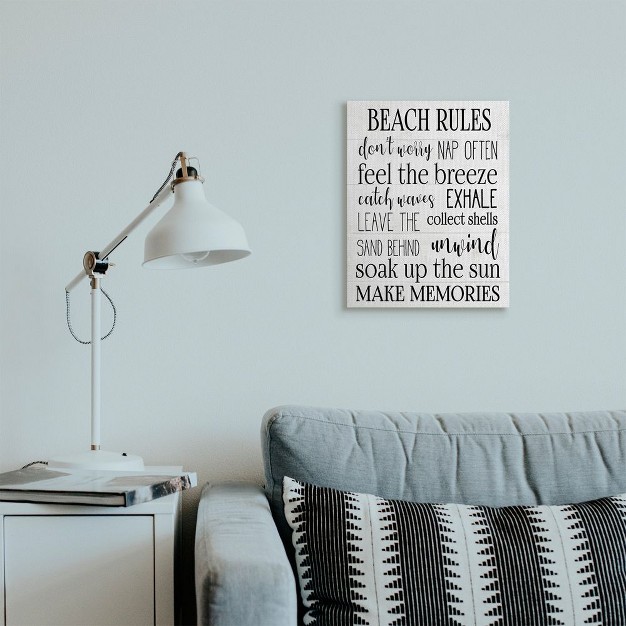 Stupell Industries Beach House Rules Relaxing Activities Black White List