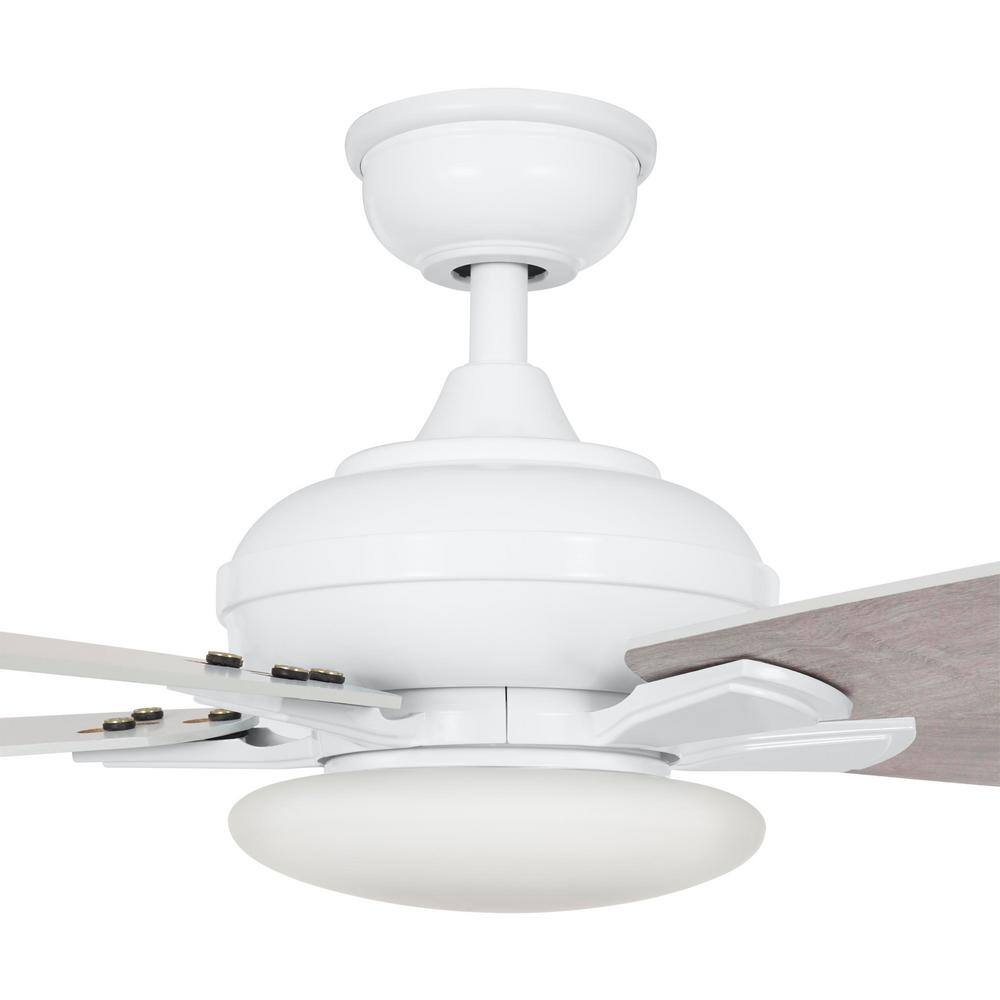 Home Decorators Collection Benson 44 in. LED White Ceiling Fan with Light and Remote Control YG654-WH