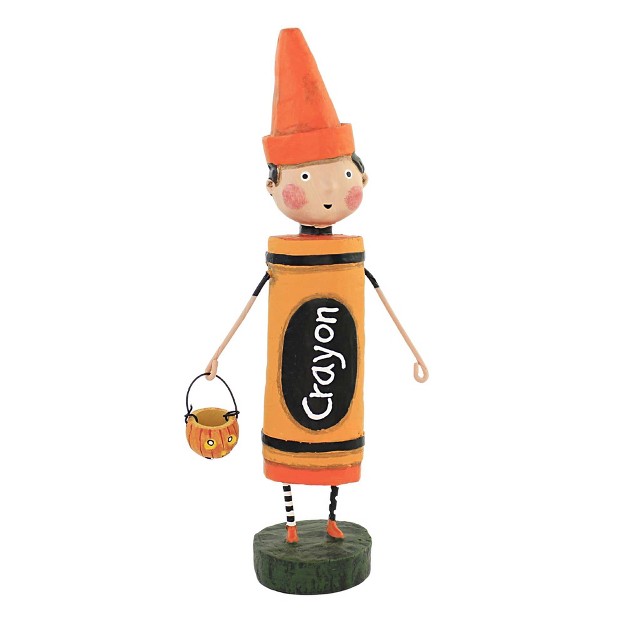 Lori Mitchell Orange Crayon One Figurine 7 5 Inches Figurine Halloween Coloring 12269 Polyresin Orange