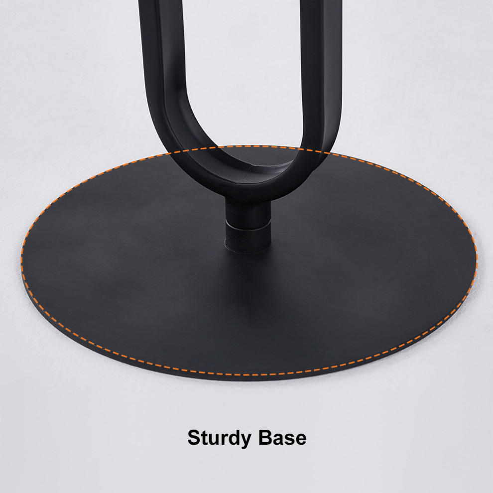 Modern Dark Gray Stone End Table Round Side Table Carbon Steel Base   Transitional   Side Tables And End Tables   by Homary International Limited  Houzz