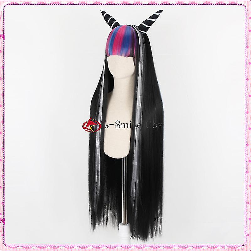 Danganronpa V3: Killing Harmony Mioda Ibuki Mixed Color Long 100cm Cosplay Wigs Heat Resistant Synthetic Hair Wig + Wig Cap