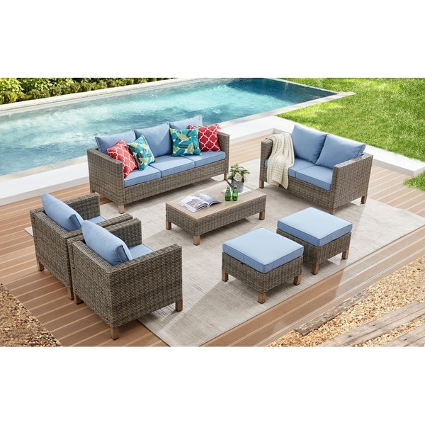 7 Piece Sectional Seating Group with Cushions