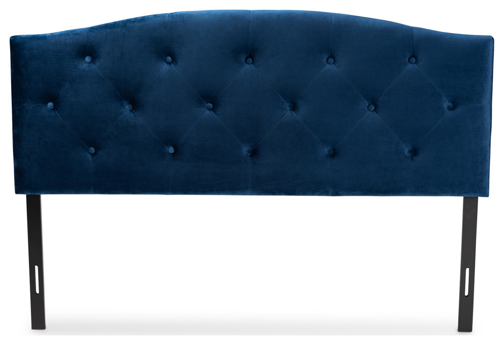 Carter Modern Velvet Fabric Upholstered Headboard   Transitional   Headboards   by Baxton Studio  Houzz