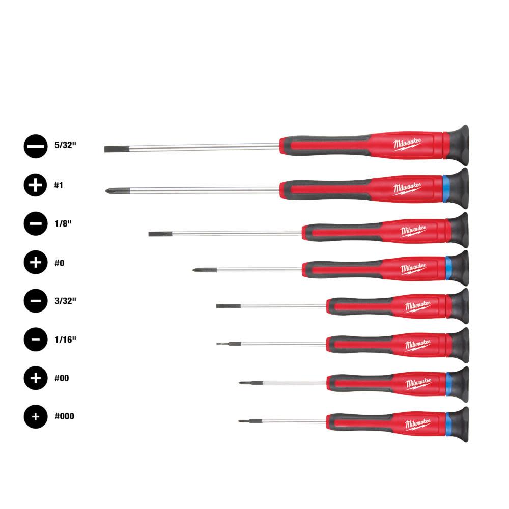 Milwaukee Precision Screwdriver Set 8pc ;