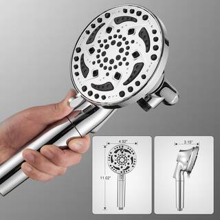 Heemli Simple Single Handle 7-Spray Patterns Shower System 1.8 GPM with Pressure Balance in Chrome (Valve Included) KA0714C