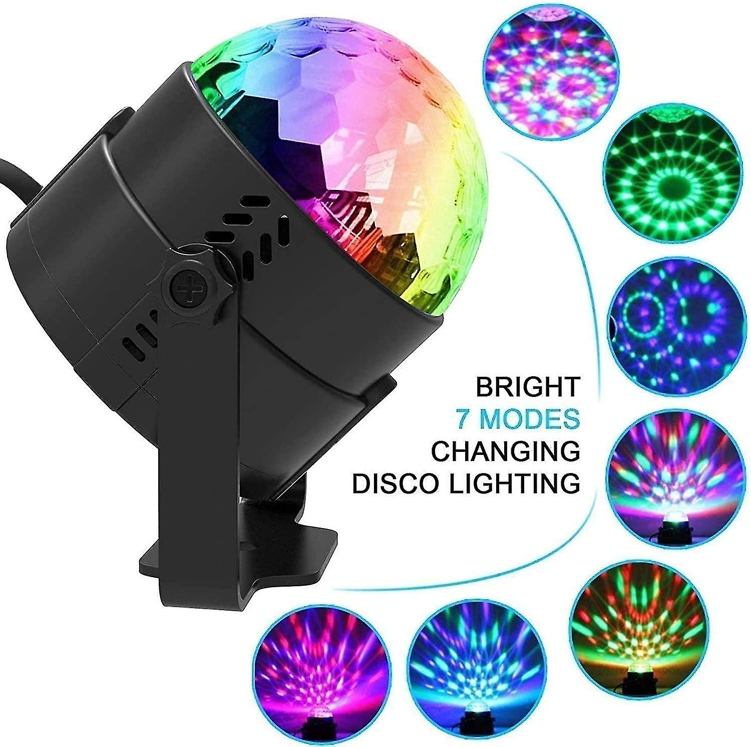 Disco Ball 2 Pack， Party Light Stage Lamp Disco Lighting Projector Spot Effect Stage Remote Control For Party， Evening