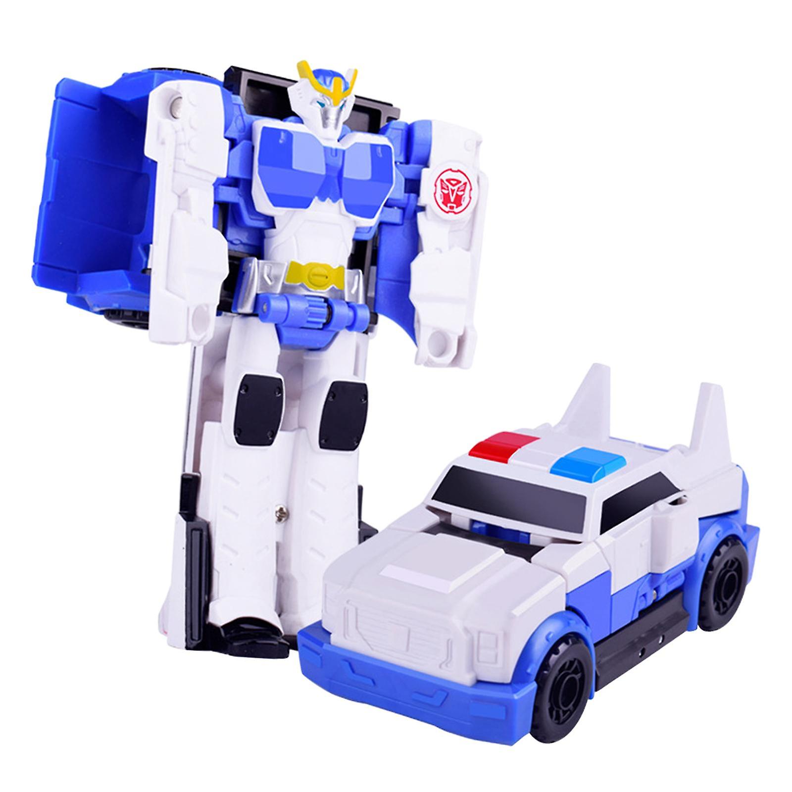 Deformed Car Robot Toys Construction Toys For Girls Boys Kids Birthday Gifts White