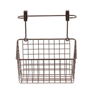 Spectrum Grid Over the Cabinet Towel Bar and Medium Basket in Bronze 48524