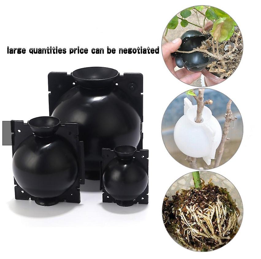 Plant Rooting Device Plastic High Pressure Grafting Ball Boxes Growing Breeding Gardening Supplies 5pcs White + 5pcs Black