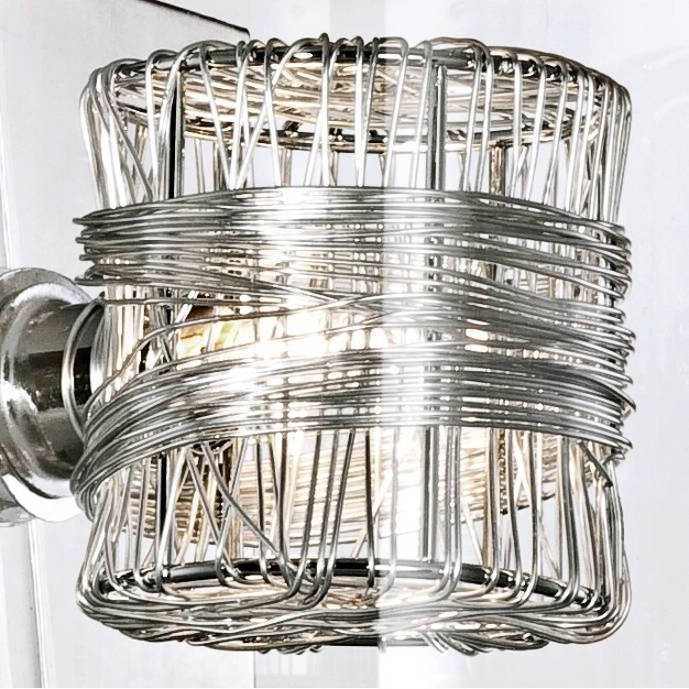 High Chrome Wall Sconce Set Of 2