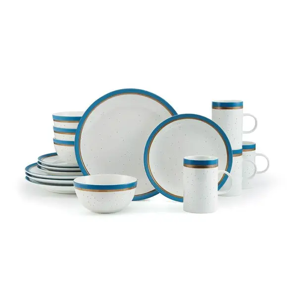 Pfaltzgraff 16-Piece Ezra Blue Dinnerware Set