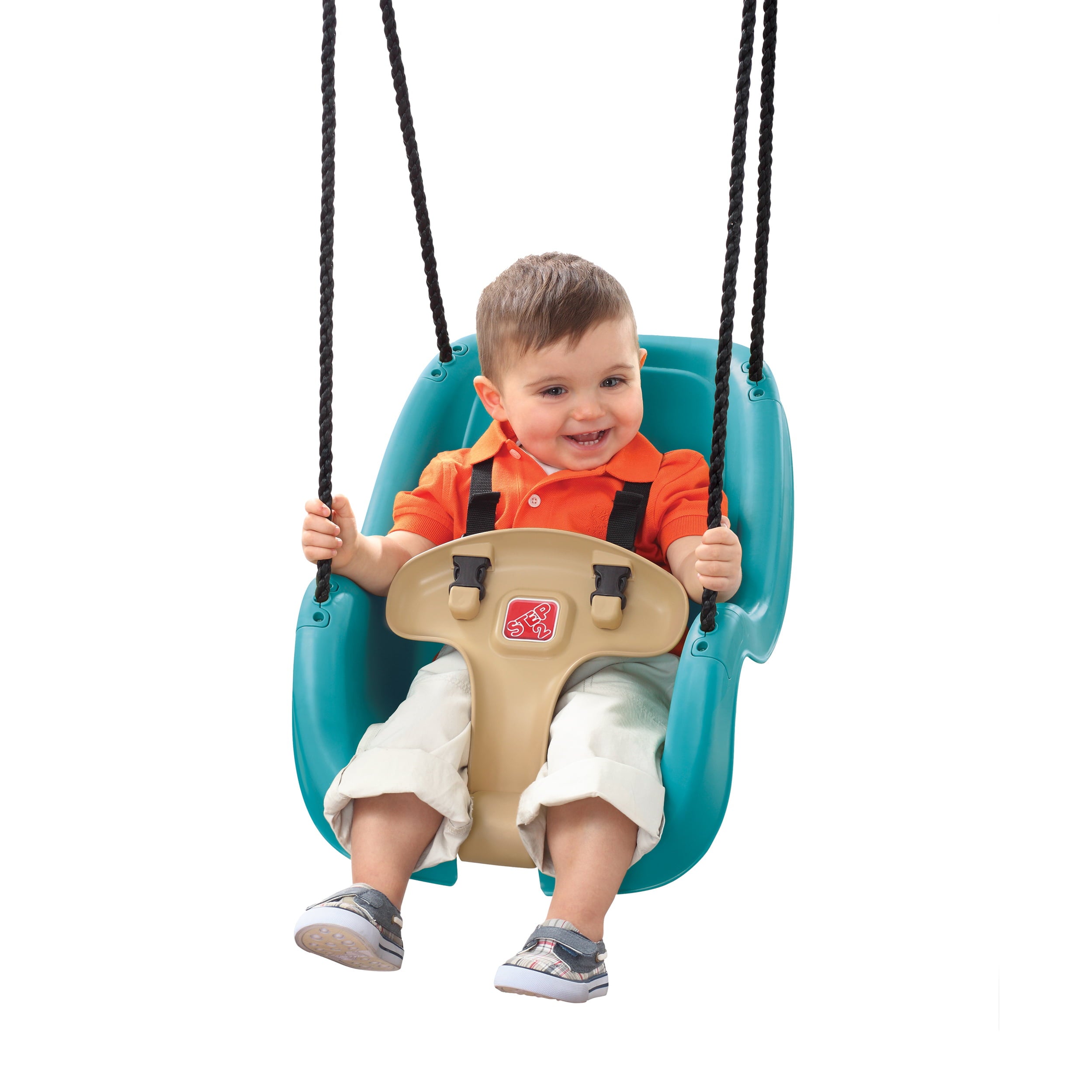 Step2 Teal Toddler Baby Swing Set Accessory with T-Bar and Weather-Resistant Ropes