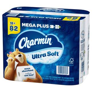 Charmin Ultra-Soft Toilet Paper Rolls (275-Sheets Per Roll) (18-Mega Plus Rolls) 003077201628