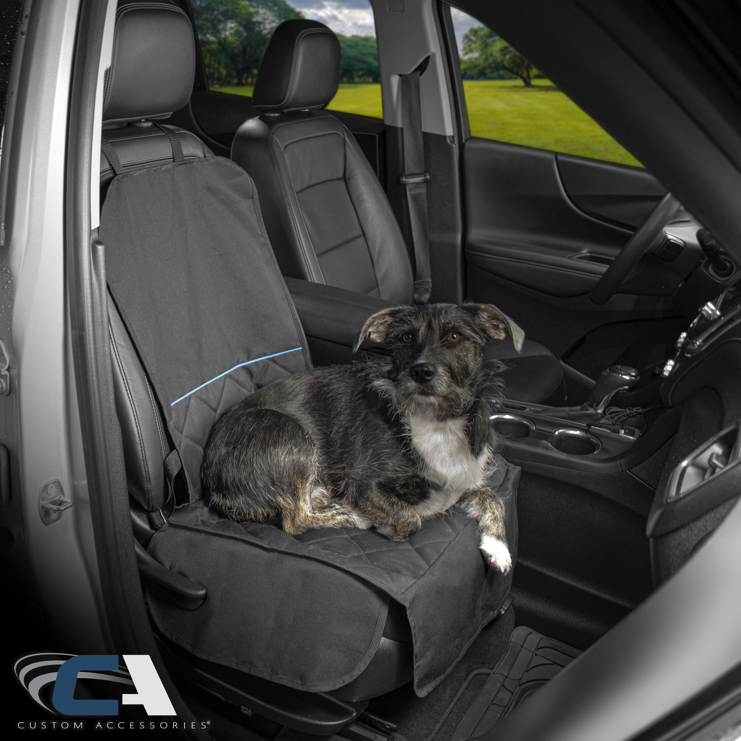 Custom Accessories 1 Piece Front Seat Black Pet Protection， 40604WDC