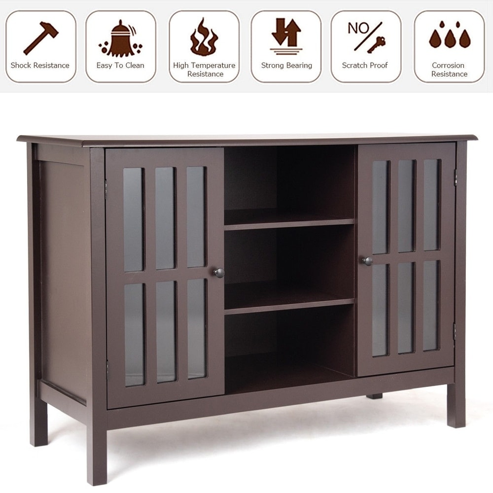 Wood TV Stand Console Cabinet for 45\