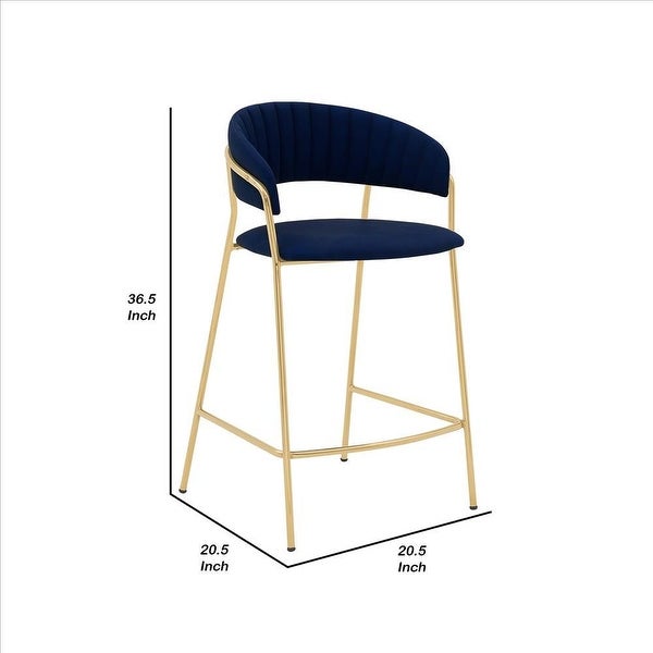 26 Inch Leatherette Seat Counter Height Barstool