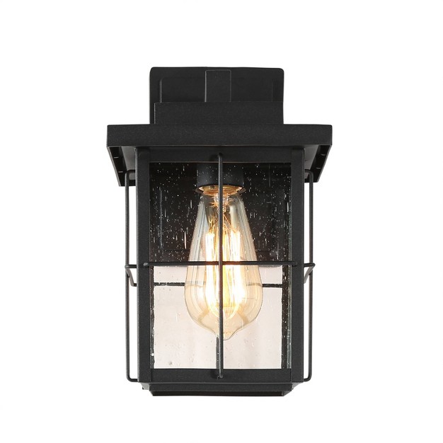 Metal seeded Glass Modern Outdoor Wall Light Black Lnc