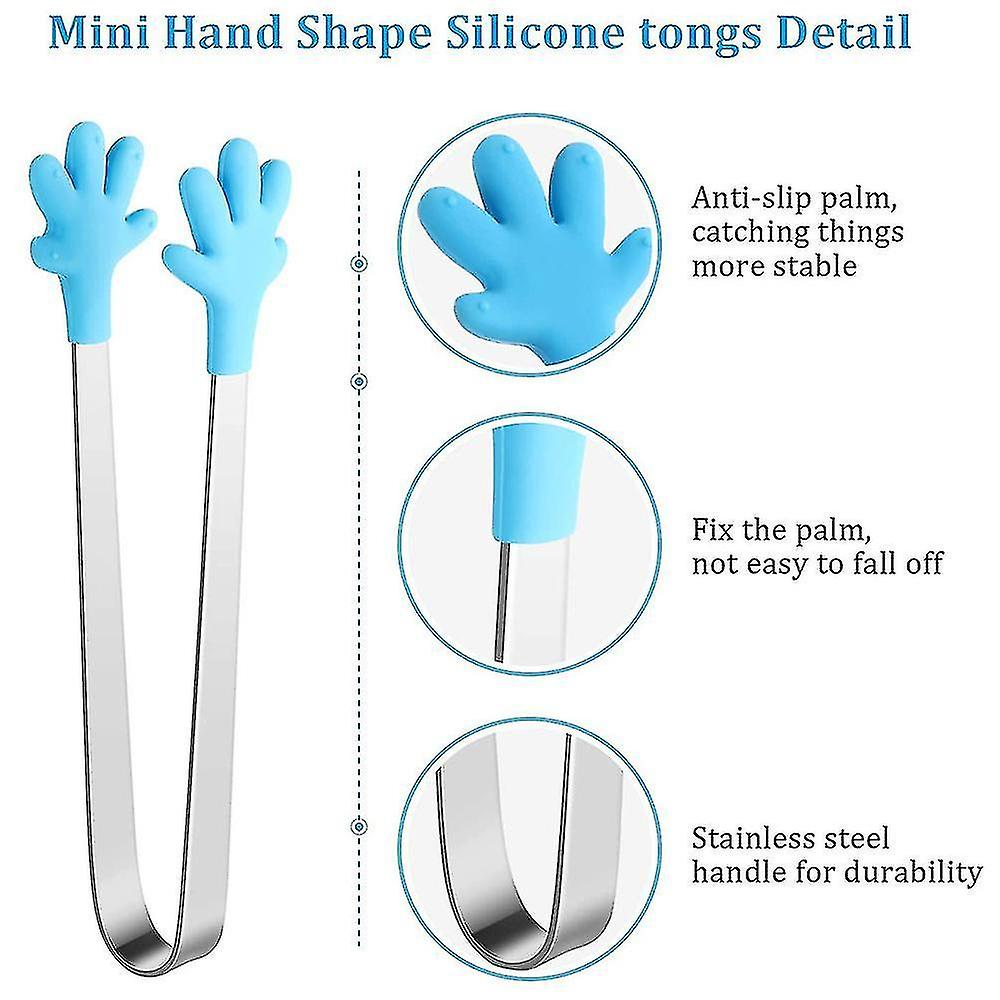 4 Pieces Mini Sugar Tongs Food Clip， Multifunctional Silicone Mini Tongs，kids Tongs Cooking Tongs， K