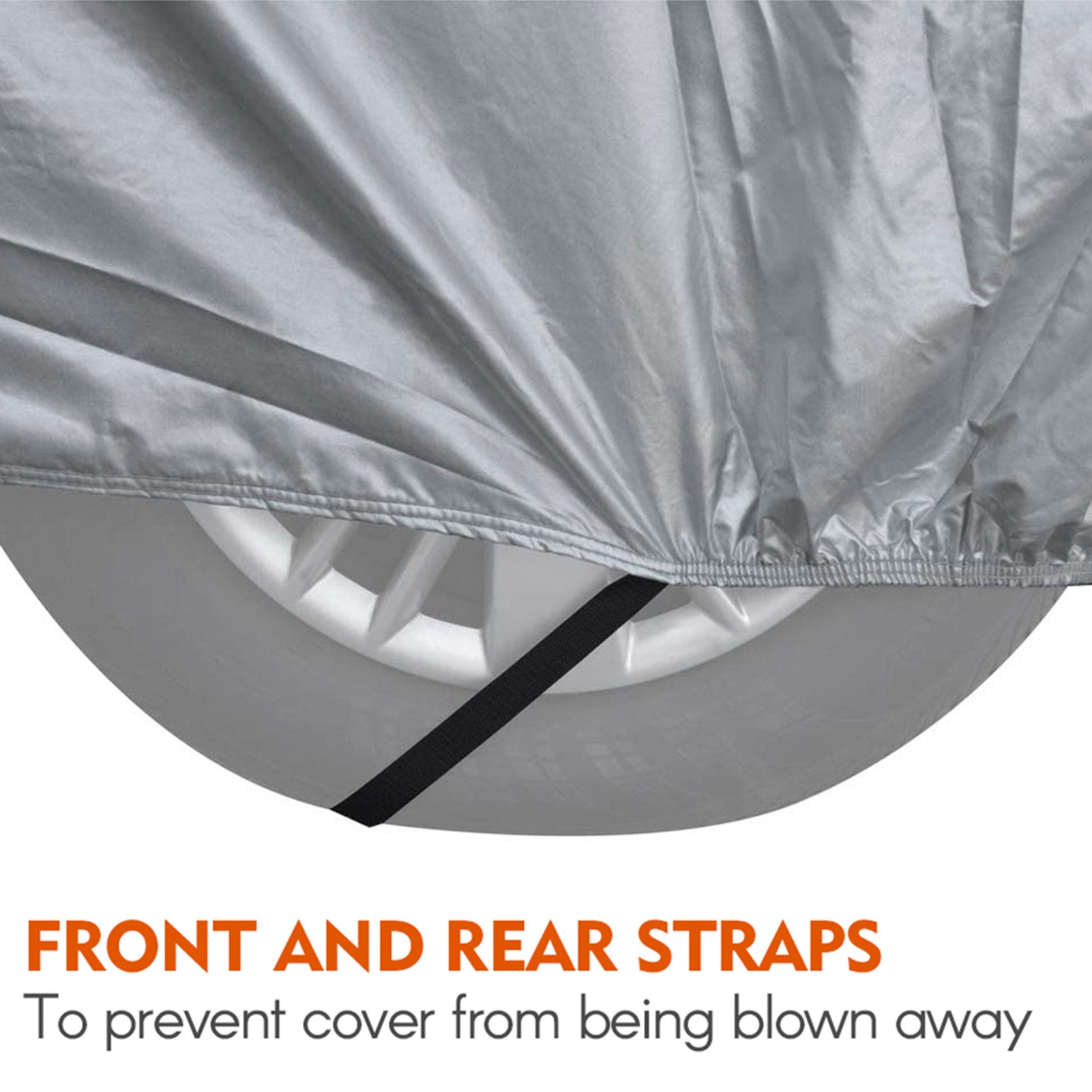 Car Cover Full Covers with Reflective Strip Sunscreen Protection Dustproof Scratch-Resistant for 4X4/SUV Business Car