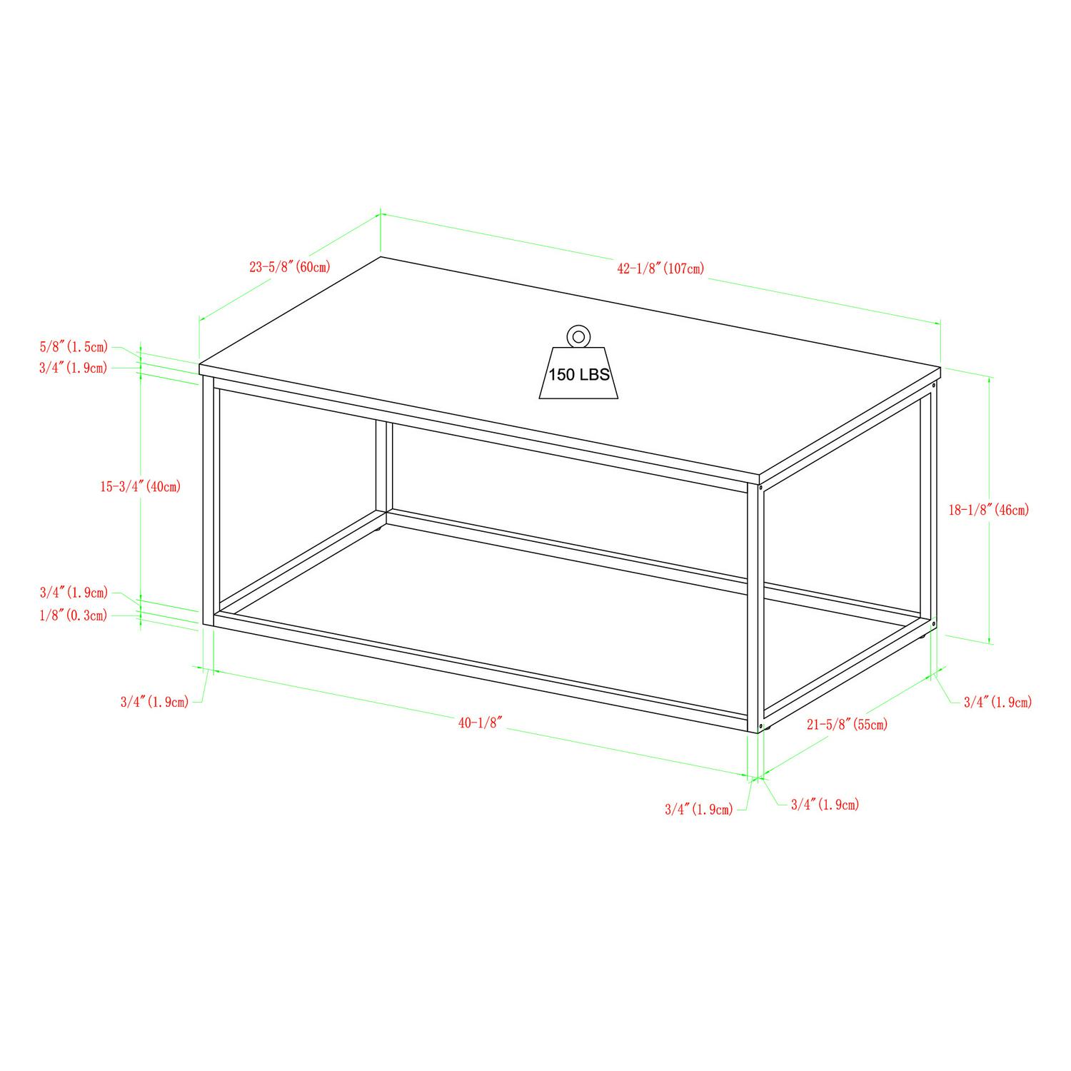 Transitional Faux Marble Mixed Material Coffee Table by Manor Park