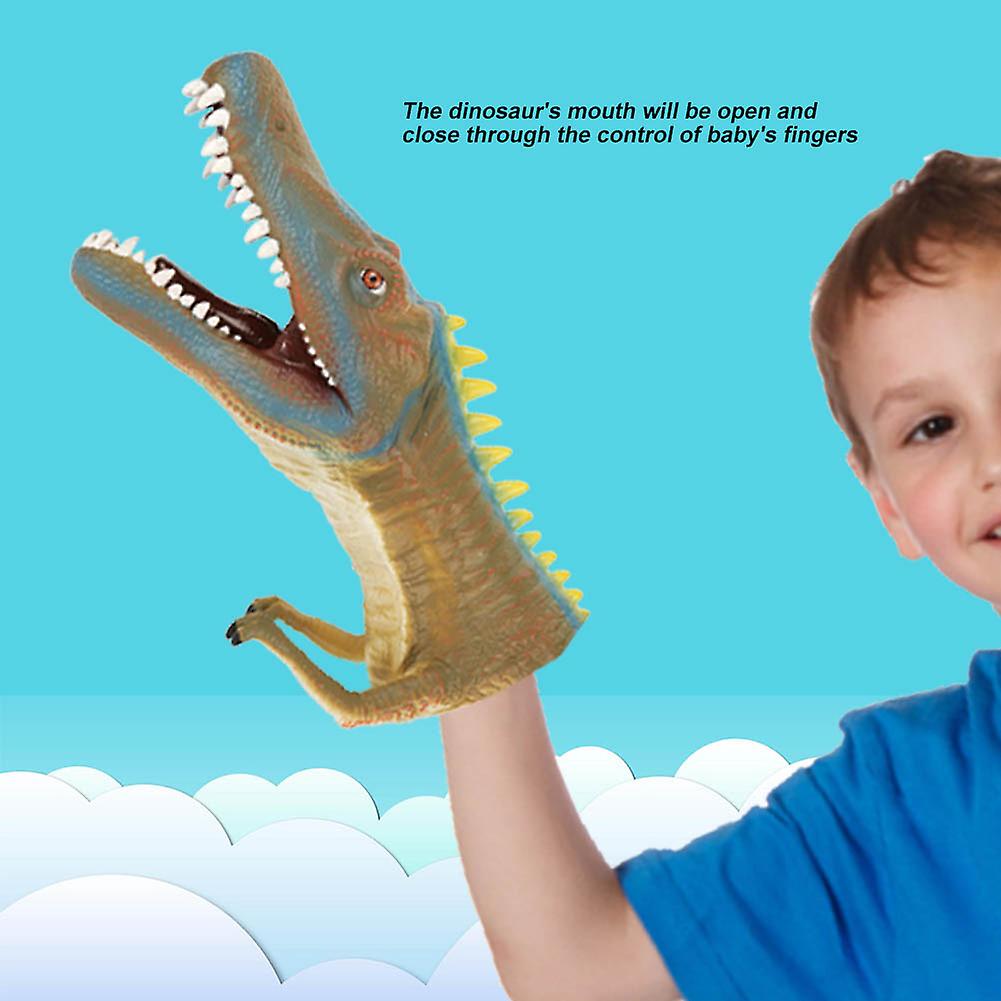 Soft Dinosaur Head Hand Puppet Kids Child Stories Role Play Interesting Toy Glove(#1)