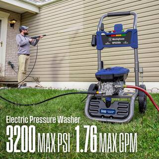 Westinghouse WPX3200e PSI 1.76 GPM 13 Amp Cold Water Electric Pressure Washer with Turbo Nozzle and Quick Connect Tips WPX3200e