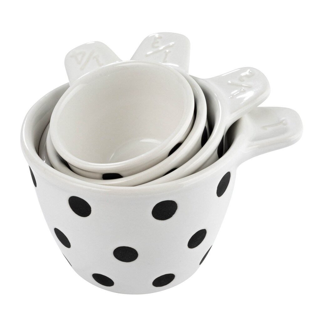 Ceramic Measuring Cups with Polka Dots   4.6\