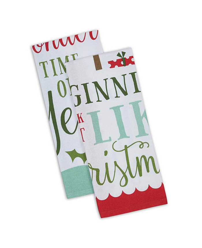 Design Imports Assorted Holiday Fun Printed Dishtowel Set