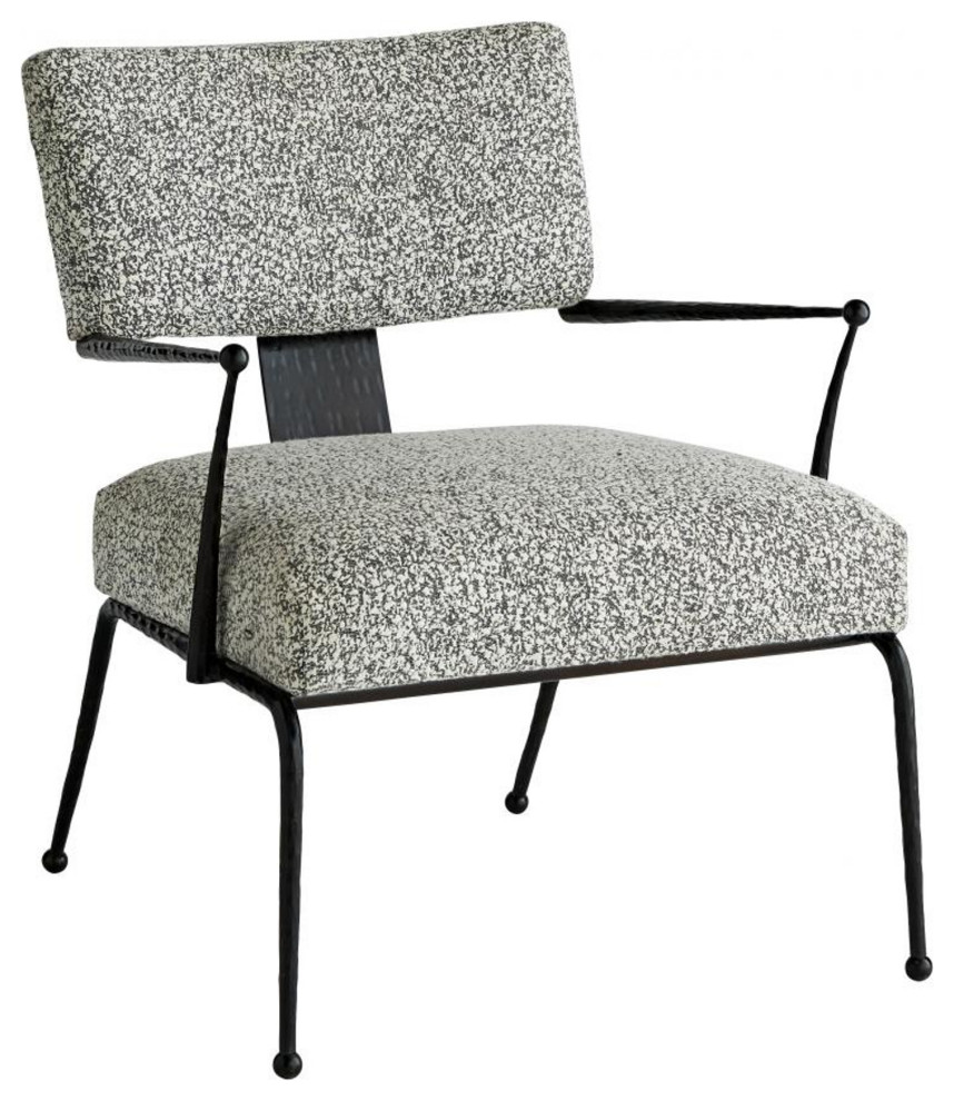 Wallace Chair  Pitch Texture  Fabric  Square  31 quotH (6933 3JKZT)   Transitional   Armchairs And Accent Chairs   by Lighting Reimagined  Houzz