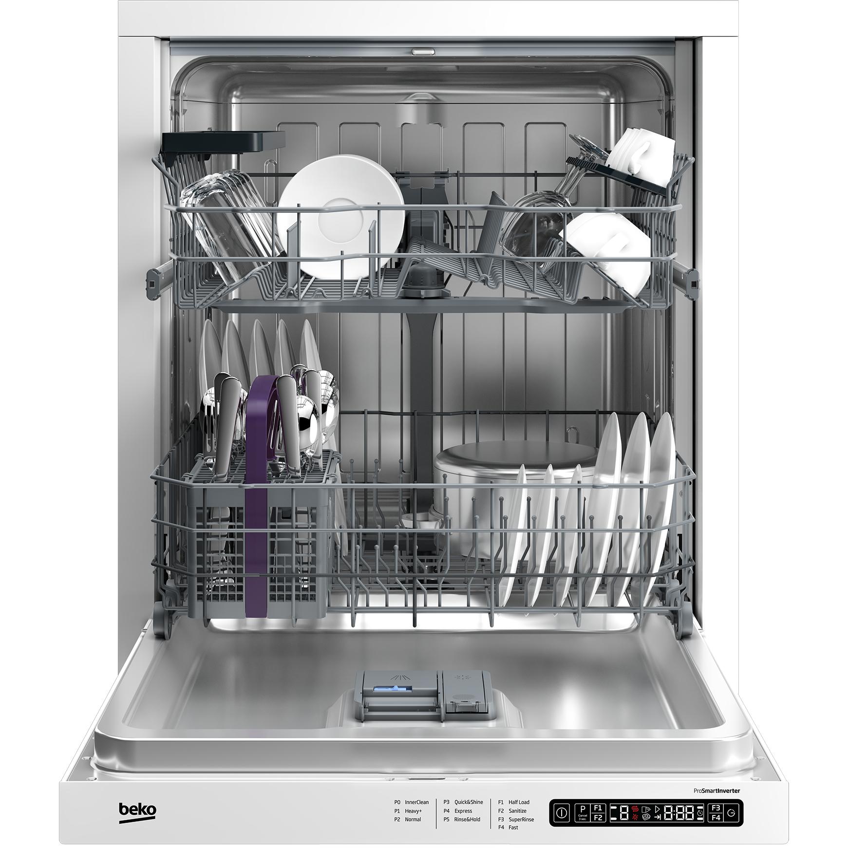 beko 24-inch Built-in Dishwasher with ProSmart Inverter Motor DDN25402W