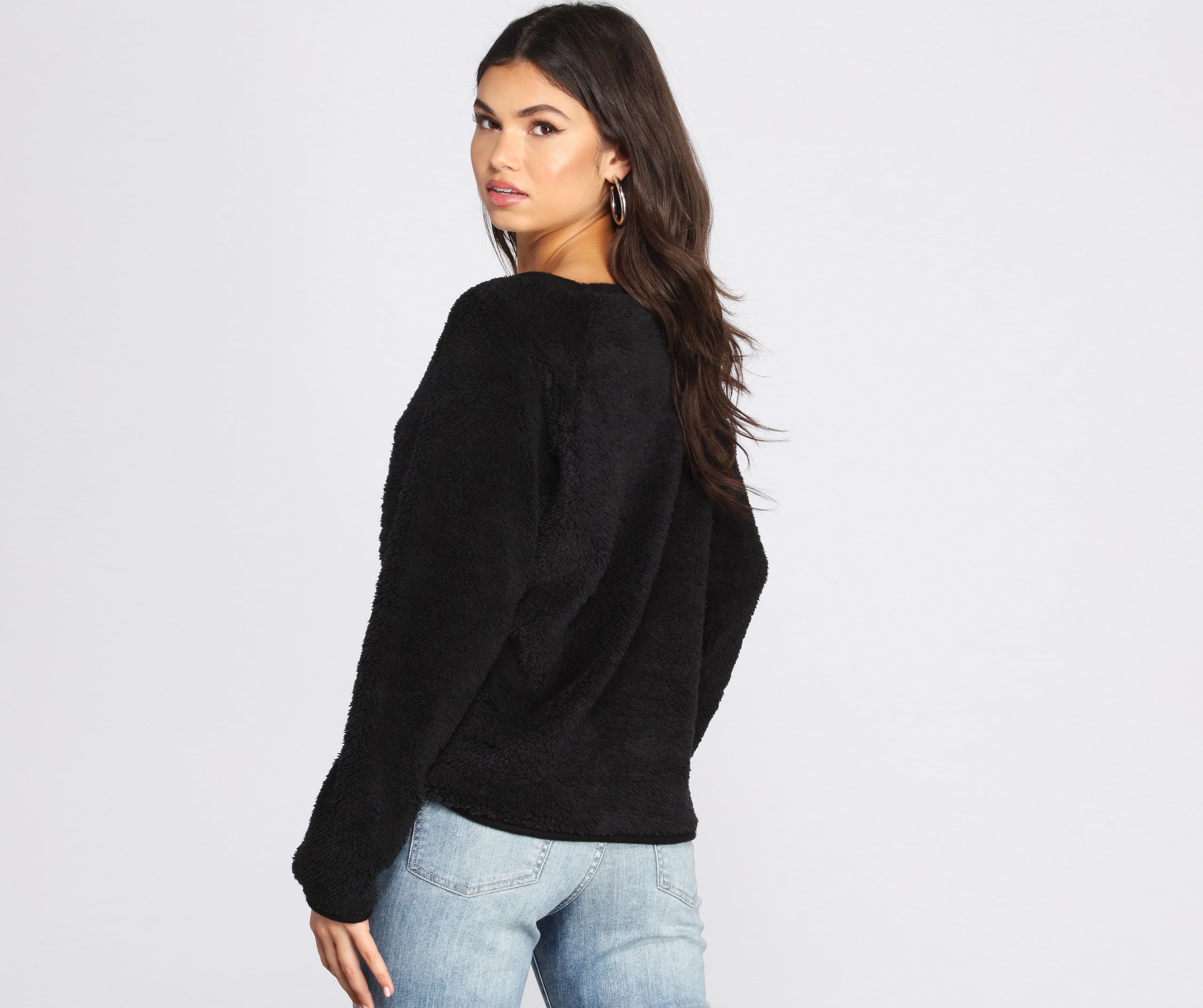 Feeling Cozy Fuzzy Pullover Sweater