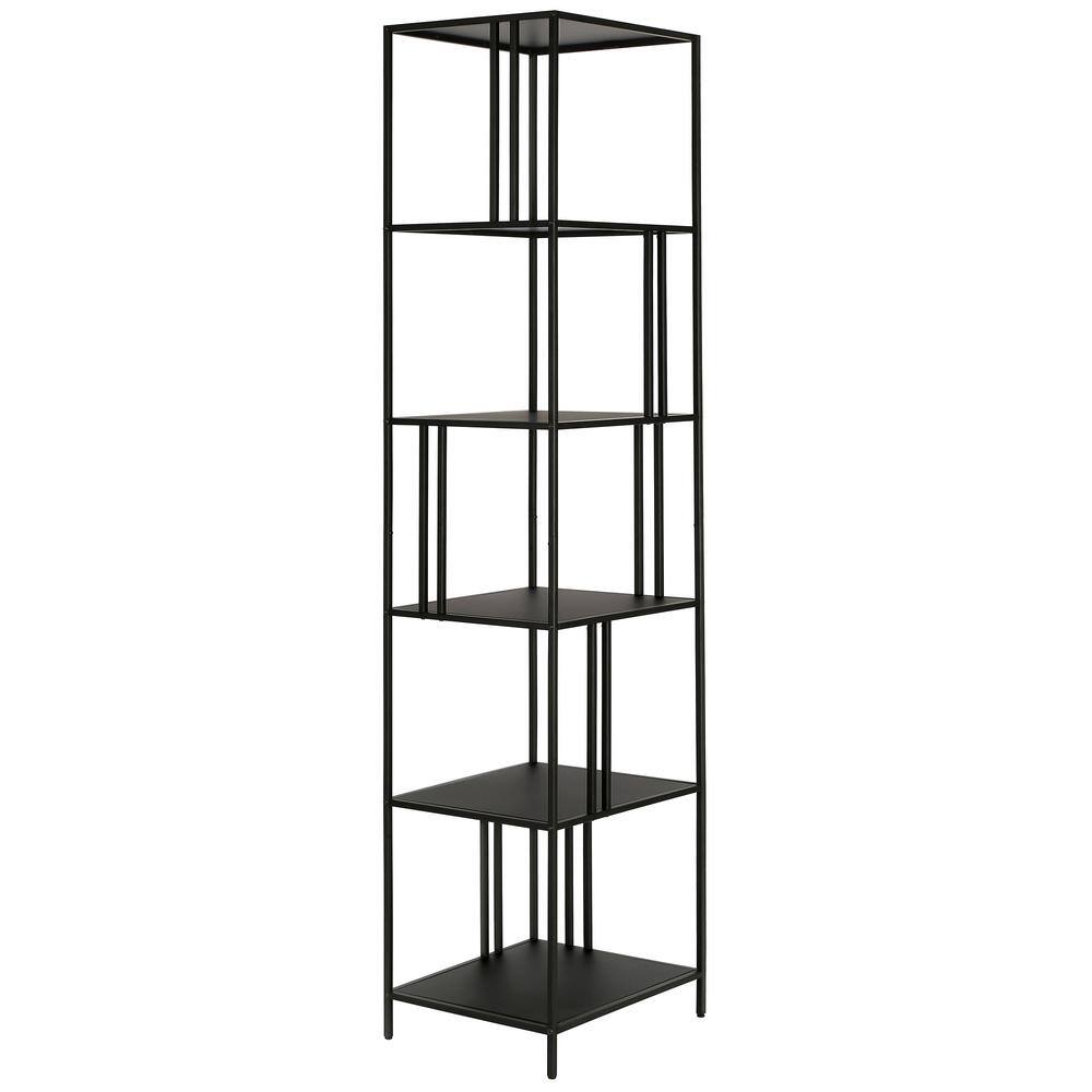 MeyerCross Ernest 76 in. Blackened Bronze 5-Shelf Standard Bookcase BK0995