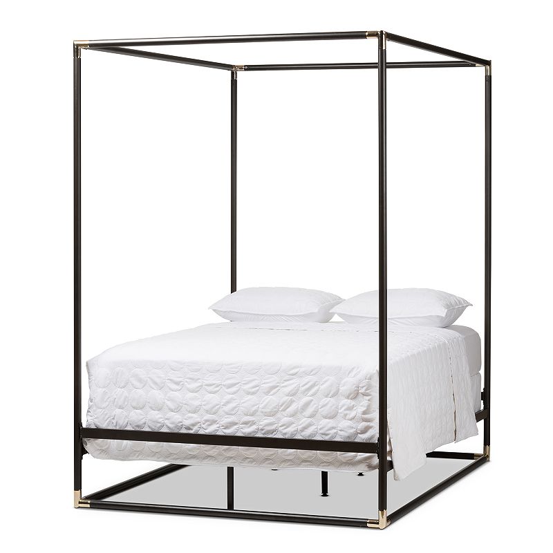 Baxton Studio Eva Canopy Queen Bed