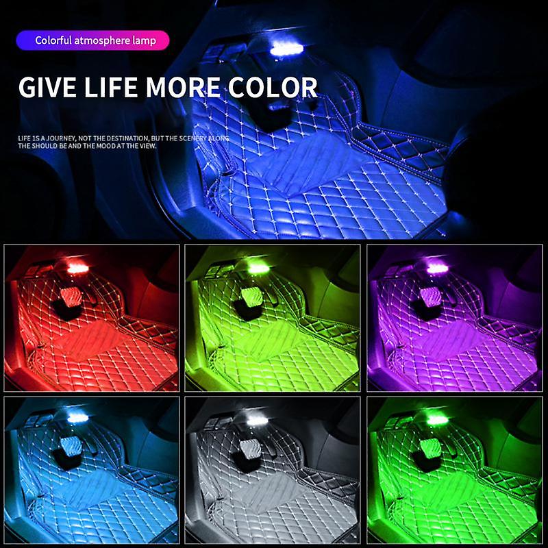 Roof Touch Usb Led Ambient Lights For Car Mini Wireless Colorful Atmosphere Lamp