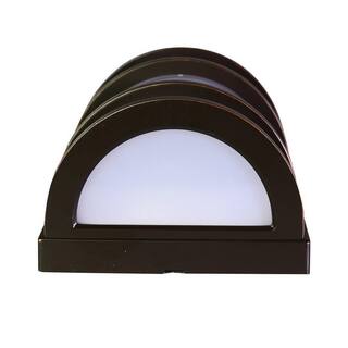 Commercial Electric 60-Watt Equivalent Integrated LED Bronze Security Half-Moon Dusk to Dawn Photocell Sensor Outdoor Wall Pack Light 5000K 73702HD