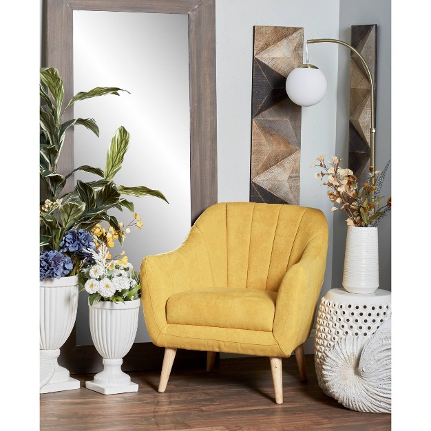 X Modern Fabric Accent Chair Yellow Olivia amp May