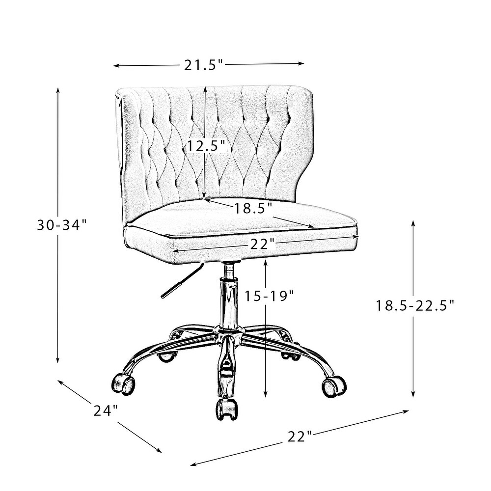 Gabriel Contemporary Upholstered height adjustable Armchair with swivel by HULALA HOME