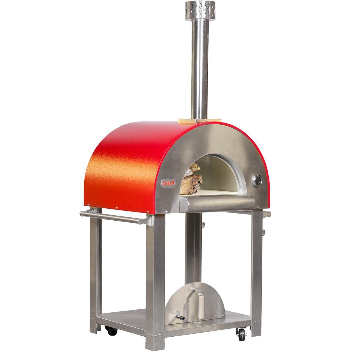 Bella Medio 28-Inch Outdoor Wood-Fired Pizza Oven On Cart