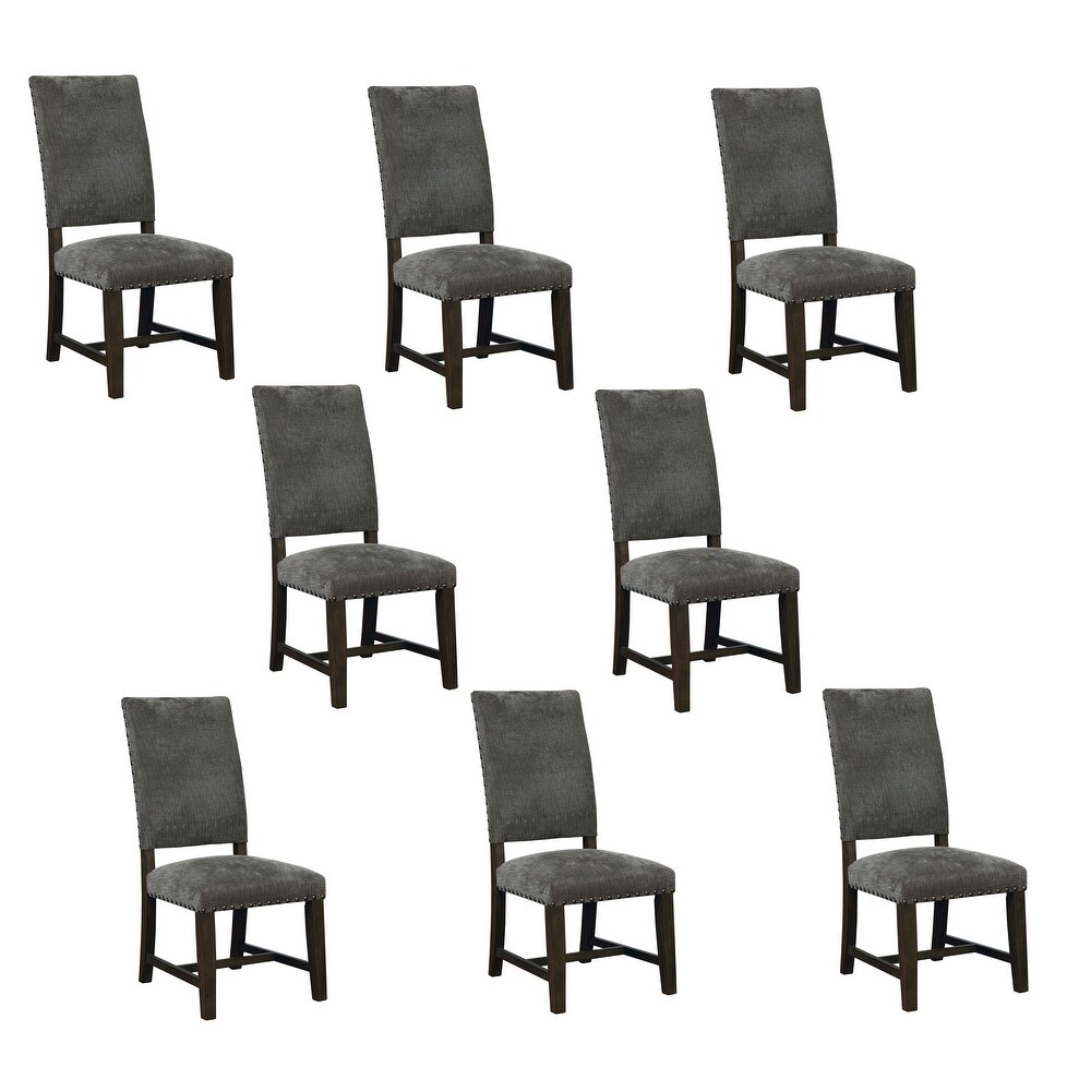 Ayers Upholstered Dining Chairs with Nailhead Trim (Set of 8)