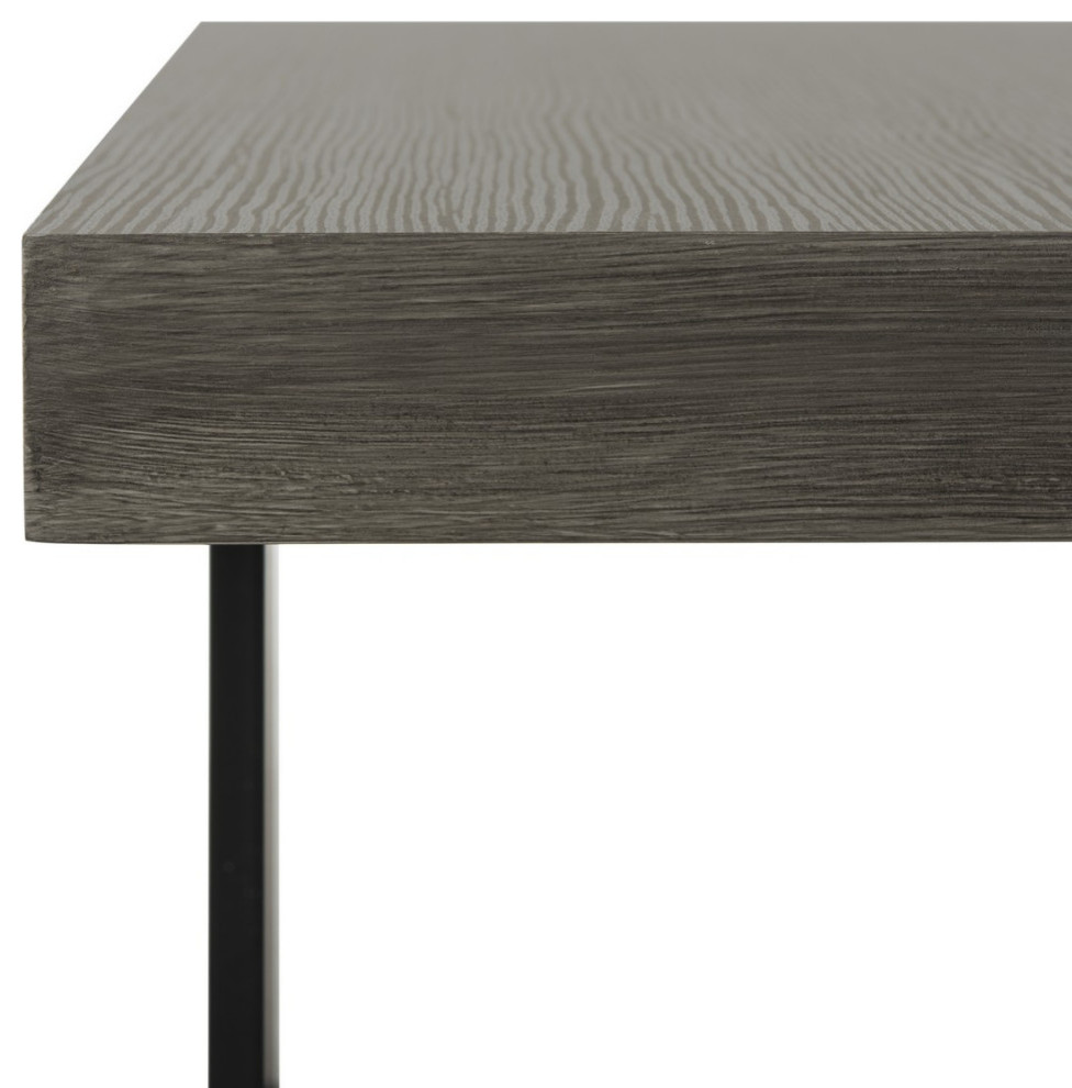 Wendal Modern Mid Century Wood Coffee Table Dark Grey Black   Industrial   Coffee Tables   by AED Luxury Home Decor  Houzz