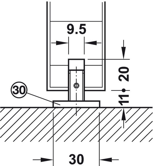 Hafele 940.44.004 Sliding Door Hardware  Slido D L...