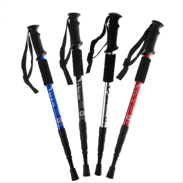 LARIBON Plastic Heads Collapsible Tactical Cane Sword Self Defense Folding Camping Telescope Trekking Walking Hiking Stick Pole