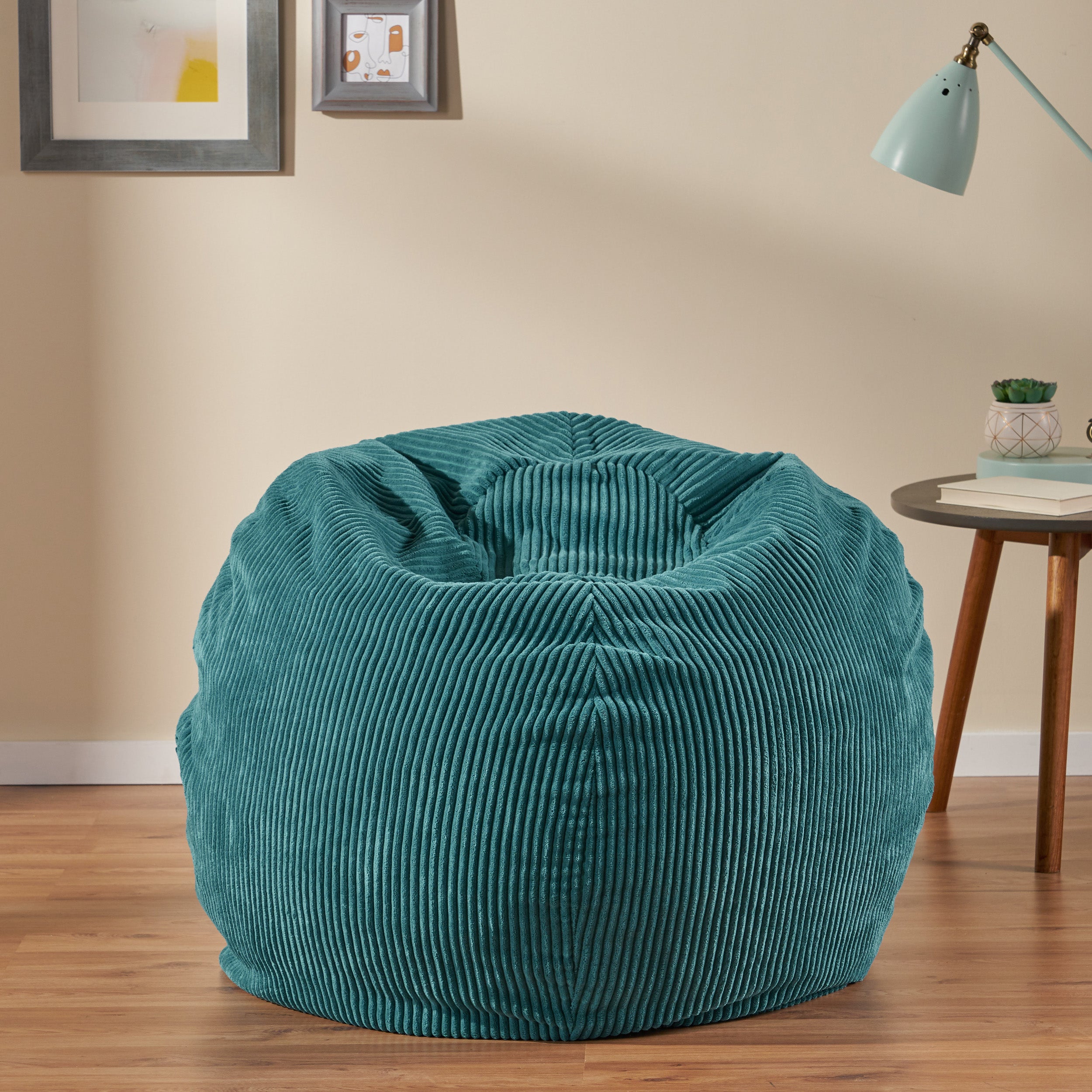 Germaine 3 Foot Modern Corduroy Beanbag