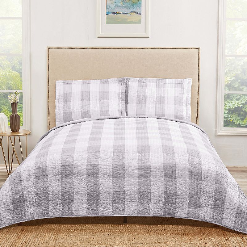 Truly Soft Everyday Buffalo Plaid Quilt and Sham Set