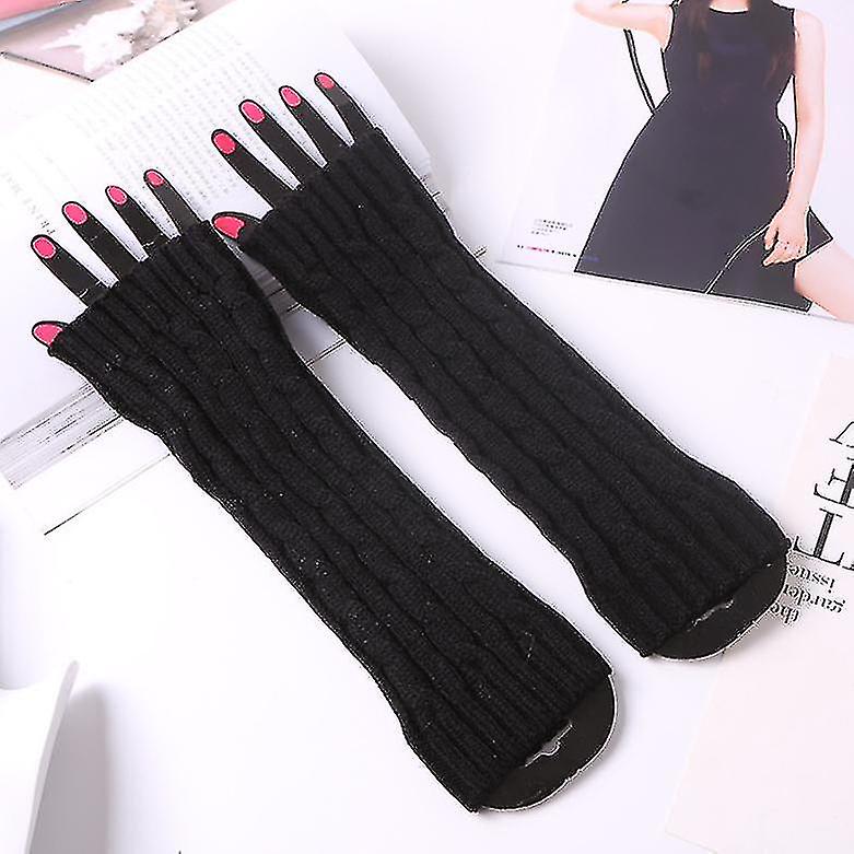 Women Winter Warm Knit Fingerless Gloves Winter Clothing Accessory